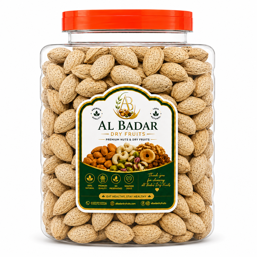 Al-Badar Fresh Stock American Almonds With Shell (American Badam)