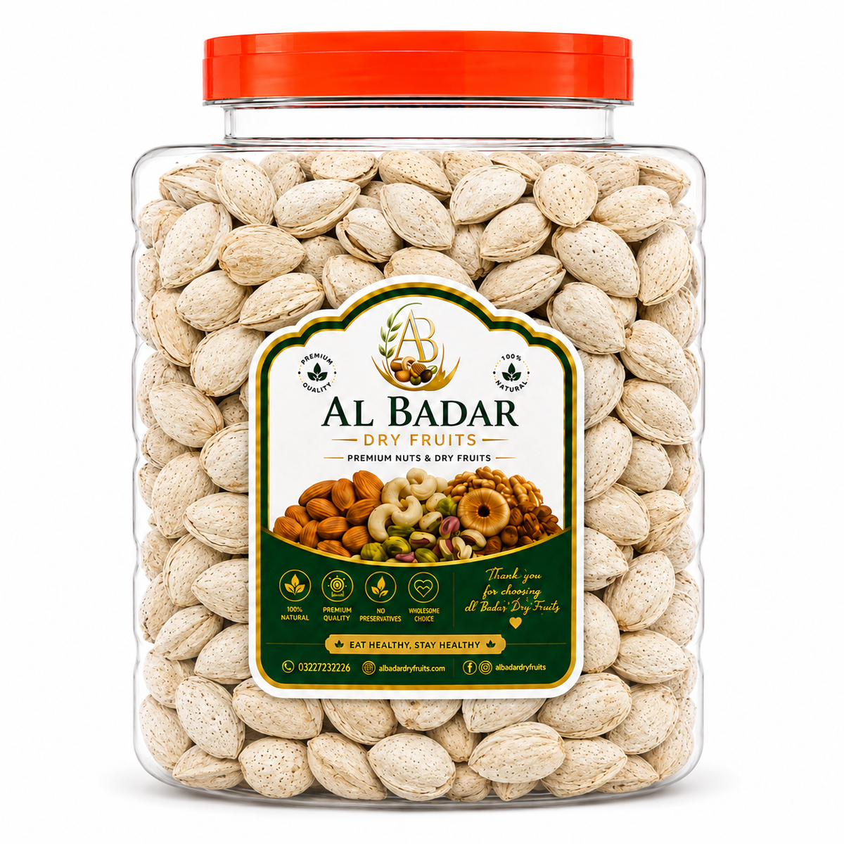 Al-Badar Ptaasa Almonds With Shell (Ptaasa Badam)